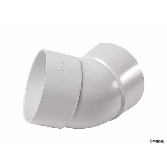 NDS 48115 6 in. Hub x 6 in. Hub Schedule 35 PVC Elbow