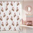 thumbnail image 2 of Erosebridal Bows Shower Curtain 72Wx84L Coquette Bathroom Shower Curtain, Tan Bows, 2 of 5
