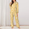 thumbnail image 2 of Balery yellow rubber ducks Conjunto de Pijama con Estampado para Mujer, Conjunto de Dos Piezas con Manga Larga, Ropa de Dormir Suave con Bolsillos, Pijamas Cómodos-Medium, 2 of 7