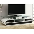 thumbnail image 3 of Furniture of America Duri Contemporary Glass Top TV Stand in White and Black, 3 of 5
