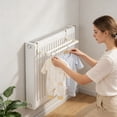 thumbnail image 3 of Towel Rail Radiator Towel Rail Heating No Drilling 2 Bars Rustproof Towel Rail 28/38/48/58 Cm White Radiator Shelf Hanging For Radiator, 3 of 3