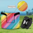 thumbnail image 6 of Haosy Rainbow Lines Golf Mallet Putter Cover Strong Magnetic Leather Golf Club Headcover Closure, 6 of 7