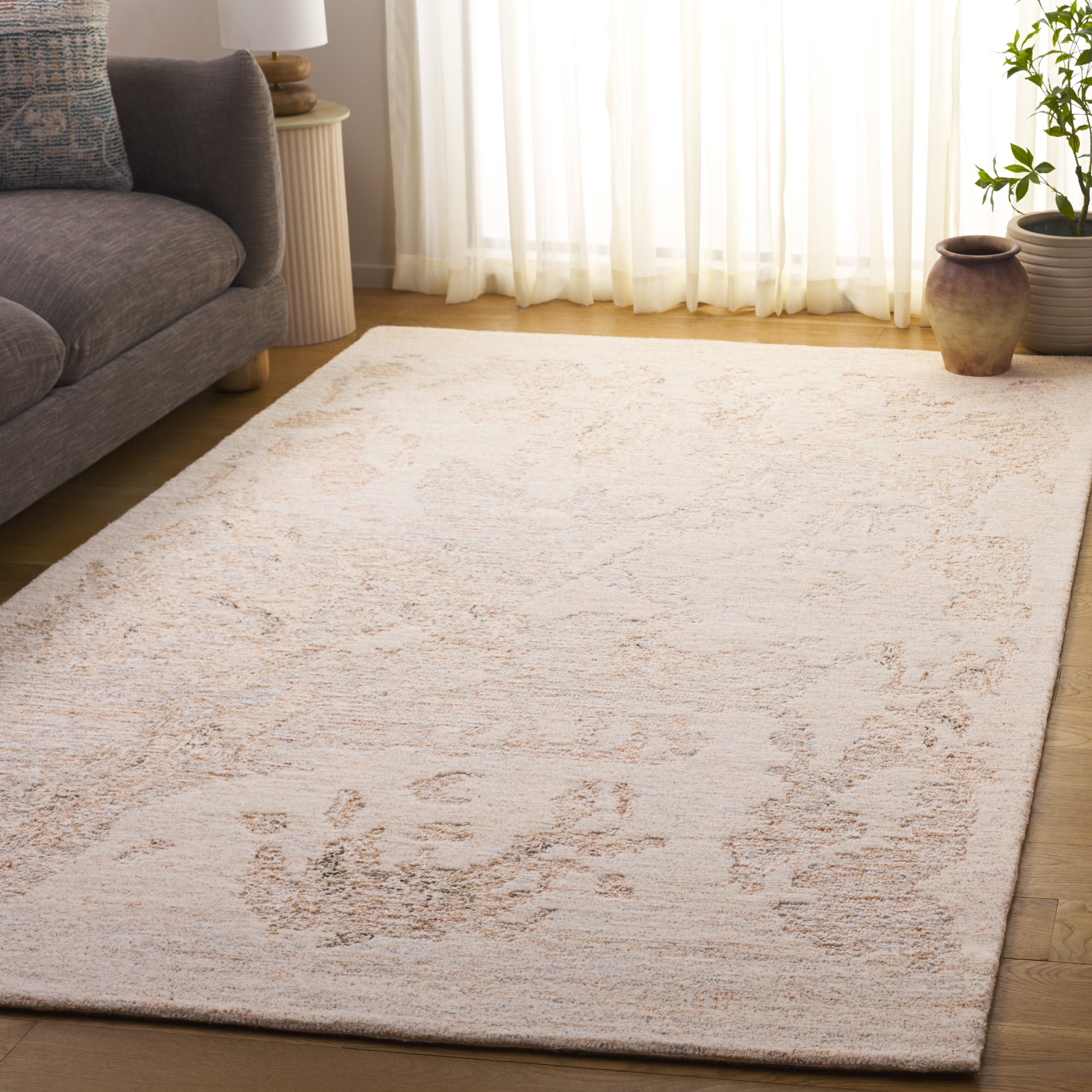 SAFAVIEH Ebony Bairre Abstract Area Rug, Beige/Rust, 3' x 5'