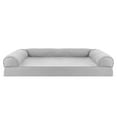 thumbnail image 6 of FurHaven Pet Products Quilted Cooling Gel Top Sofa Pet Bed for Dogs & Cats - Silver Gray, Jumbo, 6 of 13
