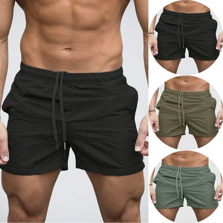 Mens Casual Running Shorts Fitness Gym Crop Pants Sports Jogging Beach (Best Men's Running Shorts To Prevent Chafing)