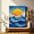 thumbnail image 6 of Sunny Ocean Waves Mosaic Canvas Wall Art, Sea Wave Print for Living Room, Bedroom, Kitchen, Bathroom and Hotel Decor, 6 of 8