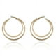 thumbnail image 4 of Juego de 3 pares de pendientes de aro con clip para mujeres y niñas, 3 colores, 4 of 5