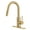 Brushed Brass, variant on KRAUS Oletto Single Handle Pull Down Kitchen Faucet with QuickDock Top Mount Installation Assembly in Spot-Free Brushed Brass