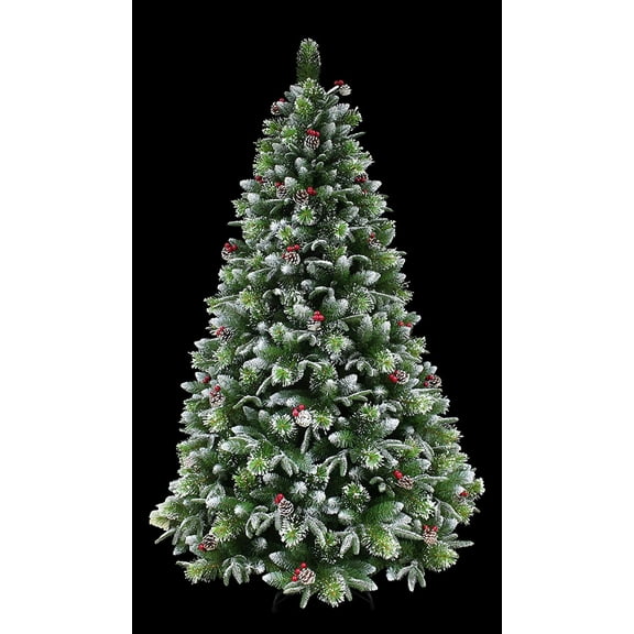 Super Full Flocked Pine Christmas Tree (5ft Unlit)