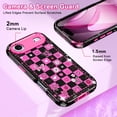 thumbnail image 3 of CASEFIV Compatible with iPhone Air Case 6.5 Inch 2025,Marble Pattern 3 in 1 Heavy Duty Shockproof Rugged Hard PC+Soft Silicone Drop Protective Women Girls Phone Cases for iPhone 17 Air,Black Pink, 3 of 6