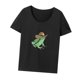 thumbnail image 4 of Camiseta de mujer de manga corta con cuello redondo, ropa sencilla, camiseta básica informal elegante, Tops de verano para caminar, ir de compras y vacaciones XL Yinane Camiseta para mujer, 4 of 8