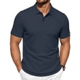 thumbnail image 7 of Dresfit Breeze Polo Shirts Mens Short Sleeve Button Down Shirts 2026 Summer Cooling Lapel Gym T Shirts Quick Dry Elastic Waist Breathable Polo Shirt M, 7 of 7