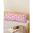 thumbnail image 5 of Pink Coastal Body Pillow Cover 20 x 60 Inch Decorative Pillow Cover Summer Shell Seaside Beach Nautical Lumbar Pillowcase Seasonal Rectangle Cushion Case for Couch Sofa Bed Living Room, 5 of 7