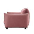 thumbnail image 4 of Loveseat Sofa, Velvet, Pink, Modern Contemporary Urban Design, Living Lounge Room Hotel Lobby Hospitality, 4 of 7