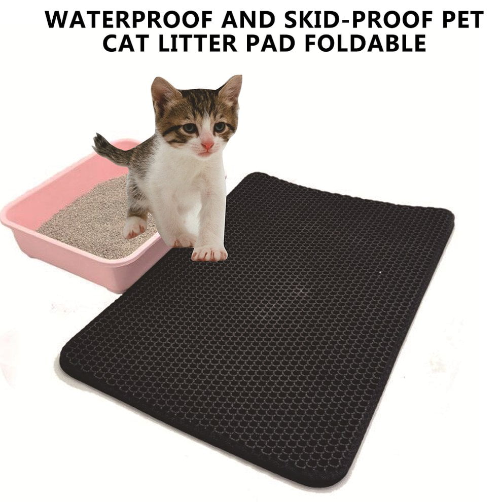 Pet Cat Litter Pad Eva Double Cat Litter Catch Pad Waterproof Pet Mat