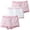 Pink, variant on CYRBOKO Girls' Boxer Briefs 3 Pack, Breathable Soft Stretchy Cotton Girls Underwear Pink Size 6 T