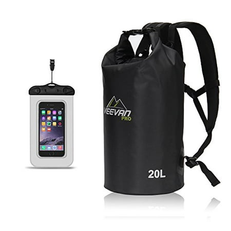 Veevanpro Waterproof Dry Bag Roll Top Dry Compression Sack 20L with Phone