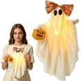 thumbnail image 2 of Light Up Halloween Hanging Ghost Decorations, Halloween Decorations Outdoor for Tree, Porch, Yard, Patio, Indoor Halloween Decorations, 2 of 7
