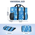 thumbnail image 2 of FORMRS Tote Bag for Women Large Capacity Canvas Travel Foldable Carry On Shopping Handbag, Blue Bears, 2 of 8