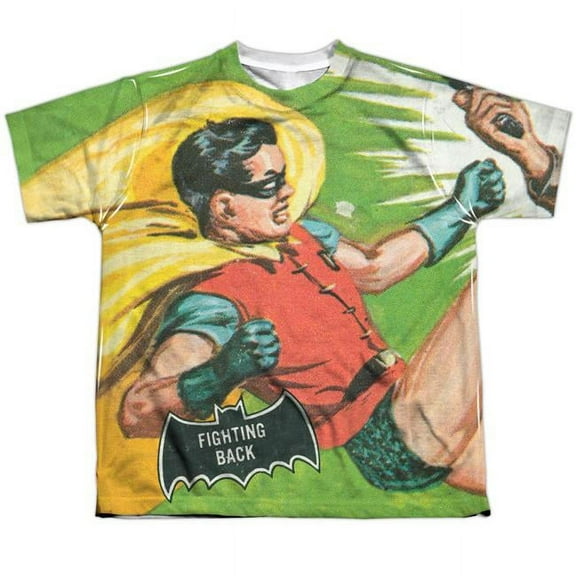 Batman Classic Tv - Fighting Back (Front/Back Print) - Youth Short Sleeve Shirt - Large