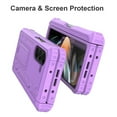 thumbnail image 4 of Decase Compatible with Samsung Galaxy Z Fold 5 Case,with Hinge Protection S Pen Slot Military Grade Drop Protection Full-Body Rugged Hybrid Heavy Duty Armor Case With Hidden Stand , Purple, 4 of 6
