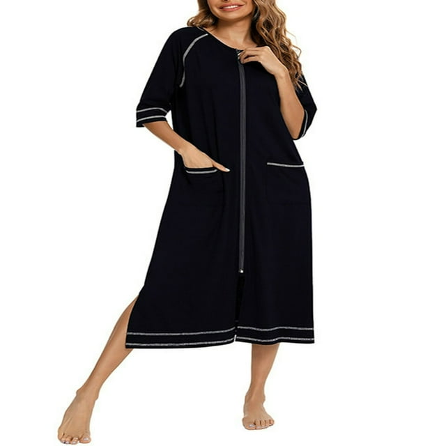 Robe de Nuit à Manches Courtes pour Femme