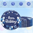 thumbnail image 3 of Platos de papel Cekivina Birthday 23 cm azul/plata (20 unidades), 3 of 6