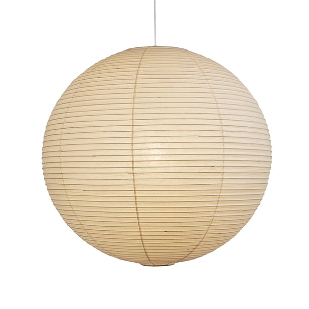Ilios Innova | Lámpara Colgante AKARI 325 de Papel de Arroz Beige, Pantalla de Esfera Japonesa Minimalista de 30cm, Iluminación de Acento para Decoración de Interiores