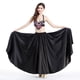 thumbnail image 2 of Falda de danza del vientre de satén, de círculo completo, estilo Halloween, brillante, elegante, informal, a la cintura. Negro, 2 of 9