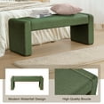 thumbnail image 4 of KithKasa 47" Modern End of Bed Bench, Upholstered Entryway Bench, Green Bedroom Bench, Comfy Padded Fabric Ottoman Bench for Bedroom, Living Room, Hallway, Foyer, 4 of 7