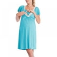 thumbnail image 4 of Popvcly Comfy Maternity Nursing Nightgown for Woman,V-Neck Maternity Dress Lounge Dress S-XXL, 4 of 6