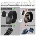 thumbnail image 5 of JASGOOD Stretch Belts for Men 2 Pack, Mens Gift Elastic Web Men's Golf Belt, 5 of 9