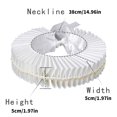thumbnail image 5 of Adjustable Neck Ruff Collar with Pearls For Renaissances Historical Dressingup, 5 of 20