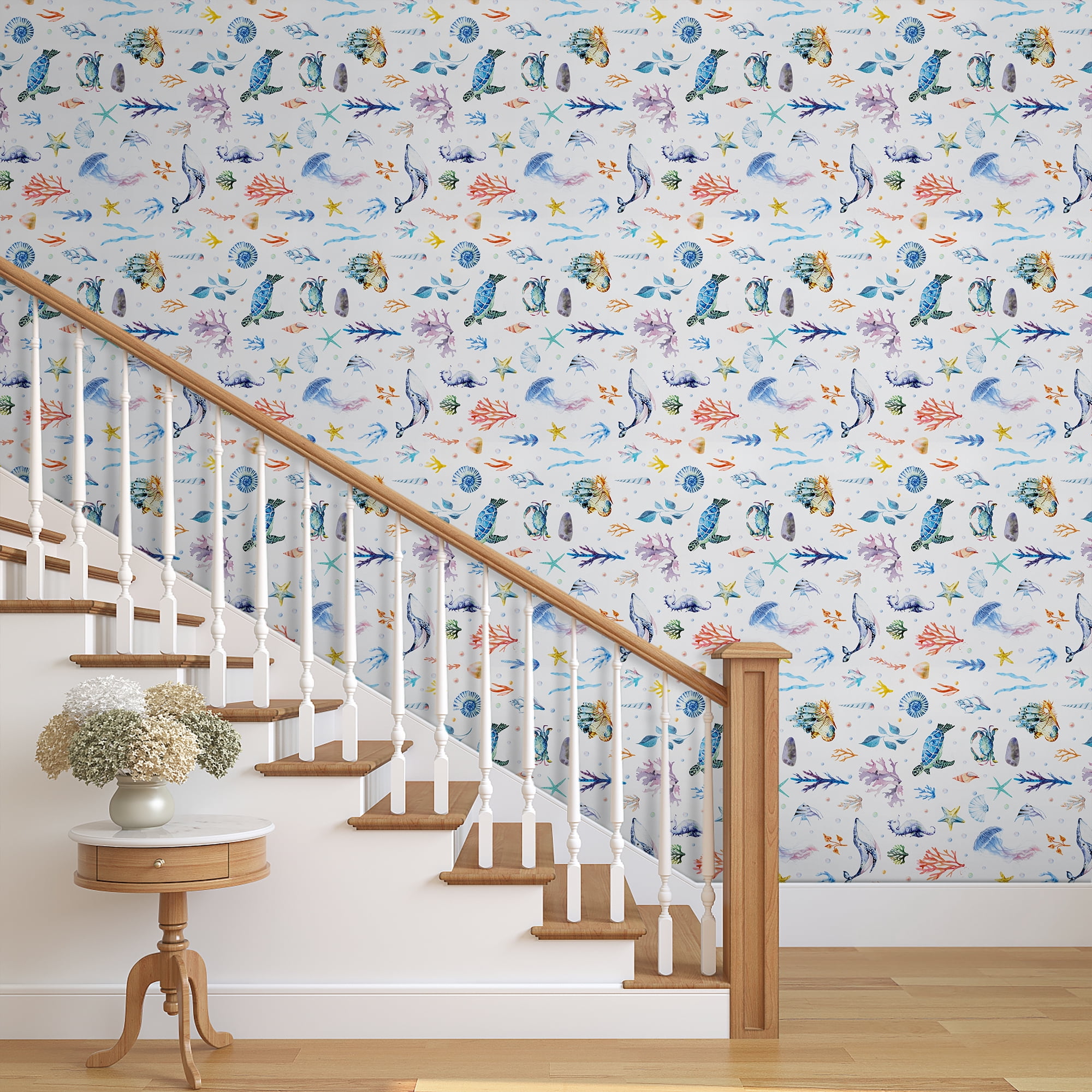 UMIGGEE Peel and Stick Wallpaper Self Adhesive See Animals Contact Paper 17.7" x 118" Wallpaper Removable Decorative Vinyl for Room and Furniture Decoration