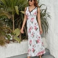 thumbnail image 6 of English Rose Dress Summer Street Style Bohemia Long Dresses Female Sleeveless Printed Maxi Dress, 6 of 9