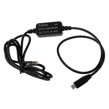 

Sardfxul Car Charger Micro USB Output 12V to 5V 3A Power Supply Converter For PDA DVR Cam