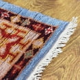 thumbnail image 4 of Rugsotic Carpets Eco-Friendly Handmade Knotted Aqua Cream Oriental Area Rugs, 6'x9', Rectangle, Silk And Wool, Quick Dry, 4 of 10
