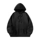 thumbnail image 5 of Sudadera con capucha y cordón ajustable, sudadera negra para adultos, sudadera informal de moda, sudadera con cordón ajustable L, 5 of 9