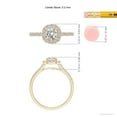 thumbnail image 5 of ANGARA Natural Diamond Halo Ring with Accents in 14K Yellow Gold for Women (Size-5.2mm| Color-I-J| Clarity-I1-I2) | April Birthstone, Anniversary, Jewelry Gift for Women | Natural Diamond Ring, 5 of 9