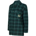 thumbnail image 2 of Women's College Concepts Hunter Green/Black Milwaukee Bucks Boyfriend Button-Up Nightshirt, 2 of 3