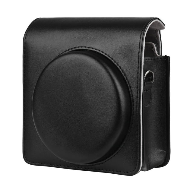 Portable Instant Camera Case Carry Bag PU Leather with Shoulder