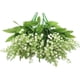 thumbnail image 1 of Nvzi piezas de flores artificiales, 7 ramas, lirio blanco de los valles, flores de seda falsas, ramo de flores para decoración del hogar, oficina, boda, fiesta, plantas de jardín, 1 of 5