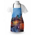 thumbnail image 4 of Polish Apron, Old Town of Warsaw in the Evening Crowded in the Square Center Cityscape Rush Hour, Unisex Kitchen Bib with Adjustable Neck for Cooking Gardening, Adult Size, Multicolor, by Ambesonne, 4 of 4