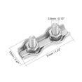 thumbnail image 2 of 4Pcs 304 Stainless Steel Duplex Wire Rope Clip Cable Clamp For 1mm-1.5mm, 2 of 5