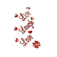thumbnail image 2 of 3D Letters Acrylic Mirror-like Wall Stickers Set DIY Art Decor Office Decorative Decals,Red, 2 of 8