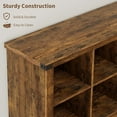 thumbnail image 5 of Garvee 8 Cube Storage Organizer Bookshelf, 62" Long 3-Tier Farmhouse Bookcase, Wood Storage Shelf for Entryway or Living Room, Retro Brown, 5 of 9