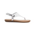 thumbnail image 2 of White Mountain Womens London Faux-Leather Thong Flat Sandals, 2 of 4