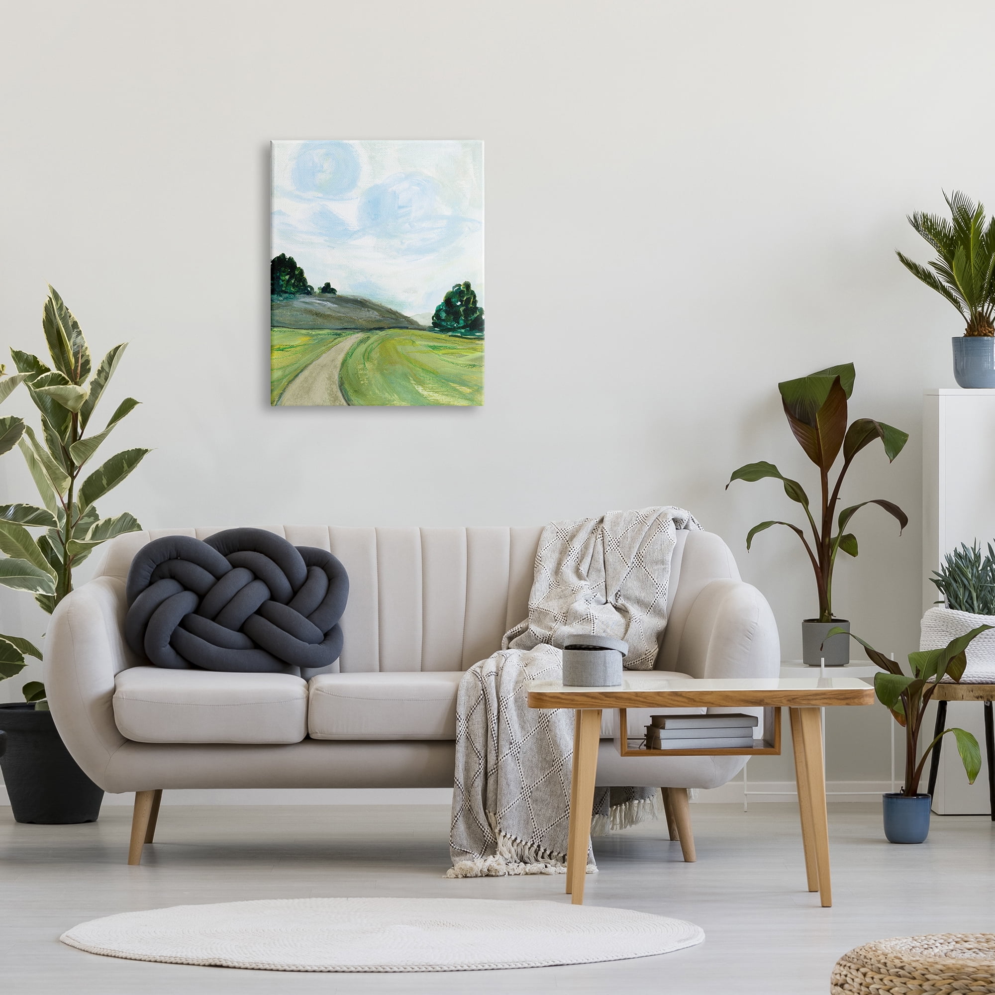 Stupell Industries Countryside Path Landscape Green Hill Trees, 24 x 30, Designed by Joy Ting
