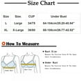thumbnail image 3 of Mrat T Shirt Bra Softly Padded with Extender Women Wireless Large Size Pull Together Bra Comfortable Underwear Wireless Bras for Women S-1954 Beige L, 3 of 3
