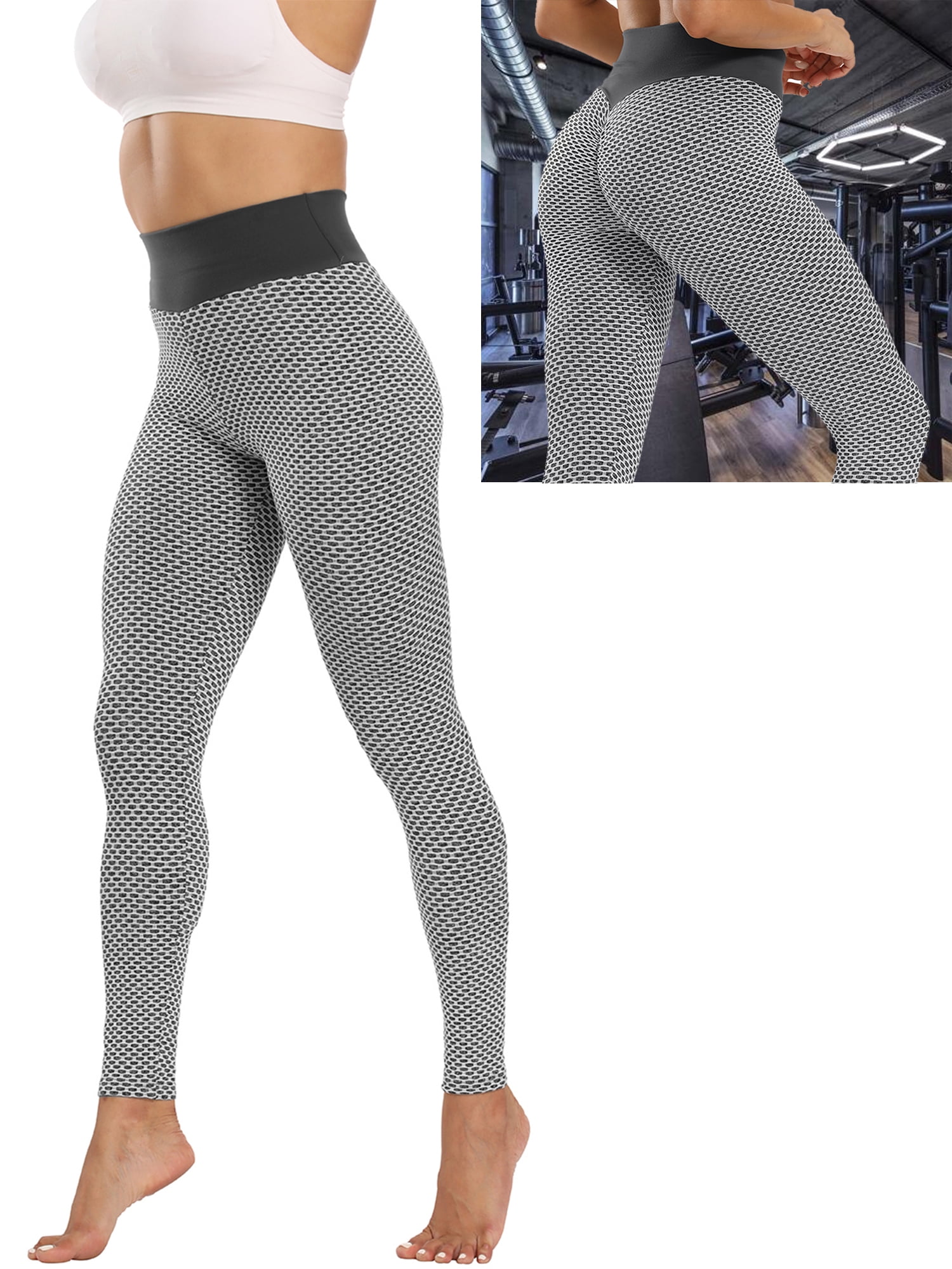 KOLCY Women Booty Leggings Women Ruched 